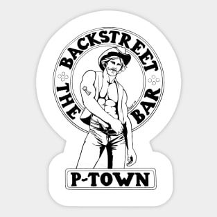 Backstreet Bar Vintage Retro LGBT Gay Ptown Provincetown Sticker